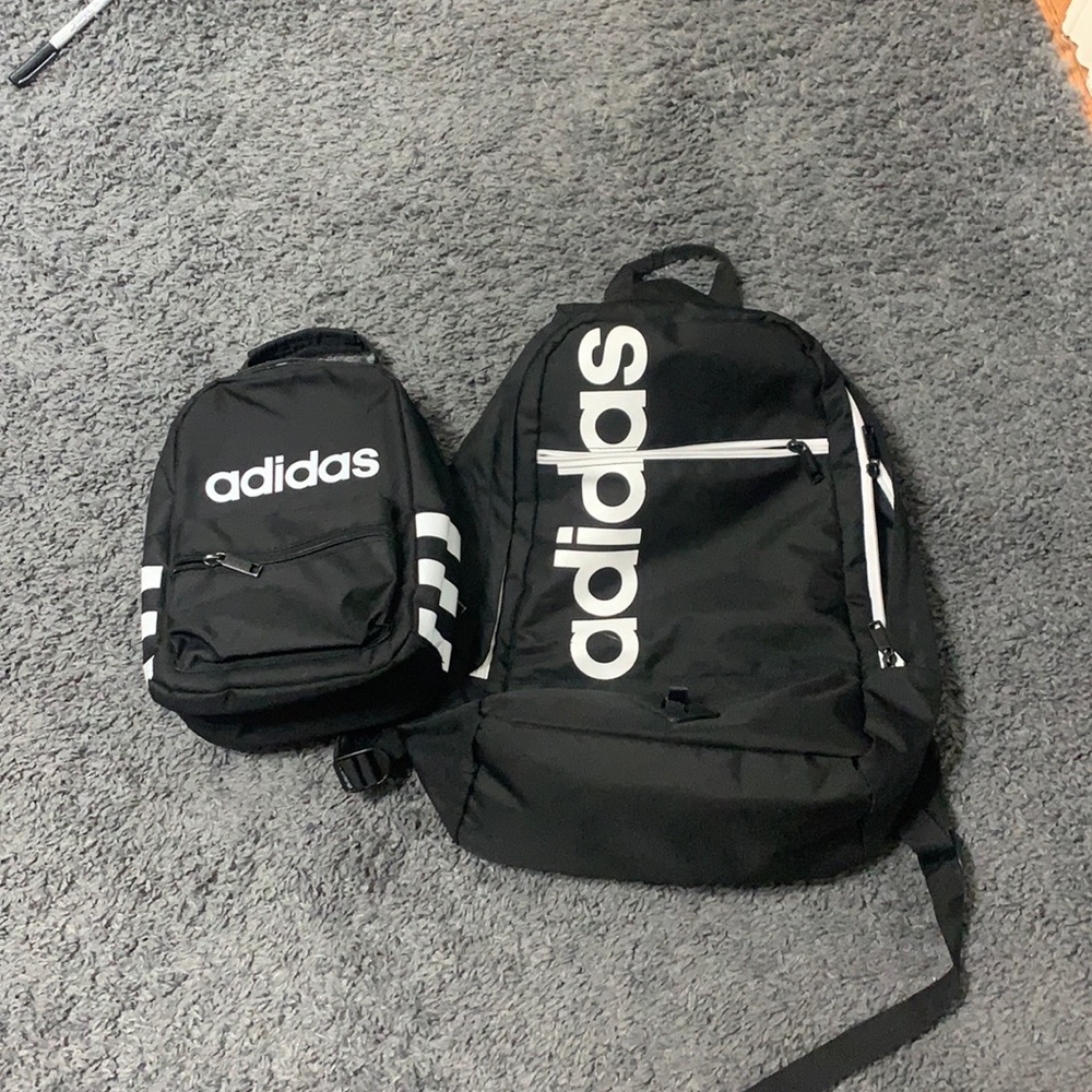 Adidas book bag and lunch box